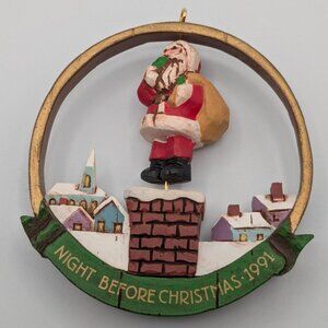 Hallmark Keepsake Night Before Christmas 1991 Twirl About Vintage Santa Ornament